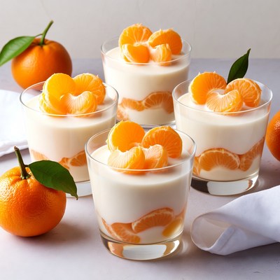 Mandarin Orange Panna Cotta Dessert