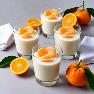 Mandarin Orange Custard Glasses