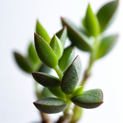 Closeup of Jade Plant Leaves