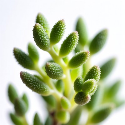 Closeup of Green Succulent Plant Buds