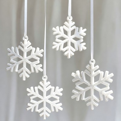 White Snowflake Ornaments Hanging