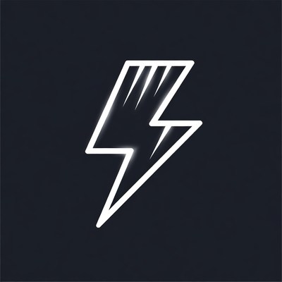 Glowing Lightning Bolt Icon