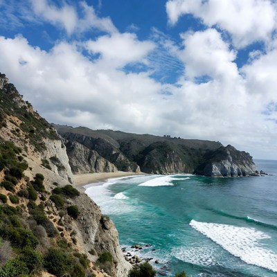 Cliffside View of Scenic Beach