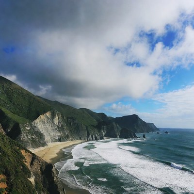 Dramatic Big Sur Coastal Cliffs and Beach