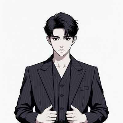 Anime man in suit