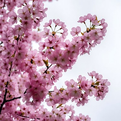 Pink Cherry Blossom Branches