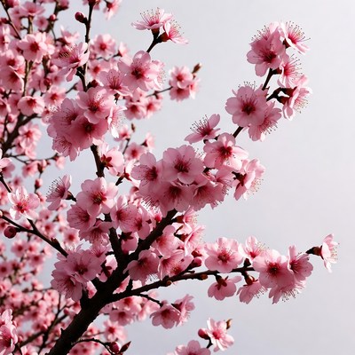 Pink Cherry Blossom Branches