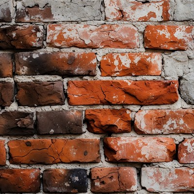 Weathered Red Brick Wall Texture