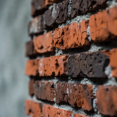 Textured Red Brick Wall