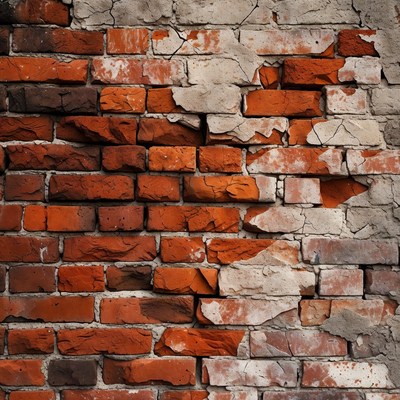 Peeling Red Brick Wall Texture
