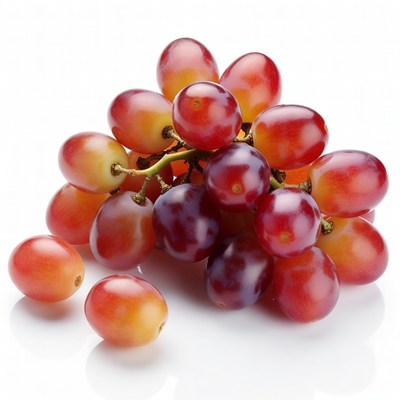 Bunch of red and purple grapes
