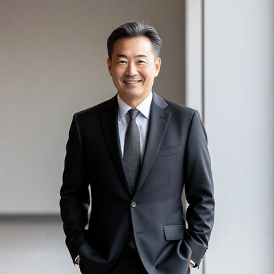 Asian man in suit smiling