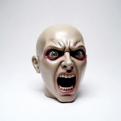 Screaming Horror Mannequin Head
