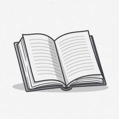 Open Book Illustration