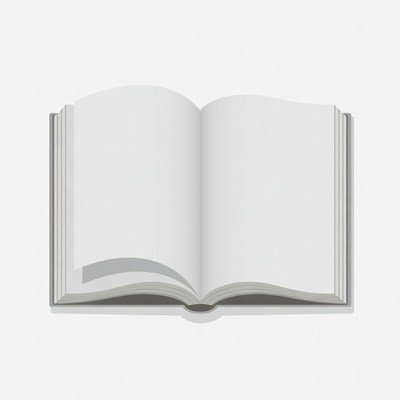 Open Book with Blank Pages