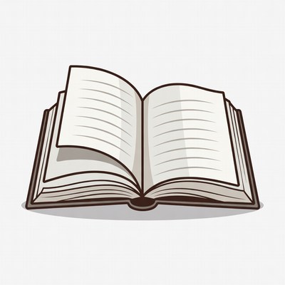 Open Book Illustration