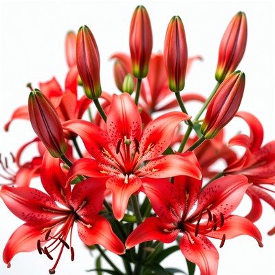 Red Lily Flower Bouquet
