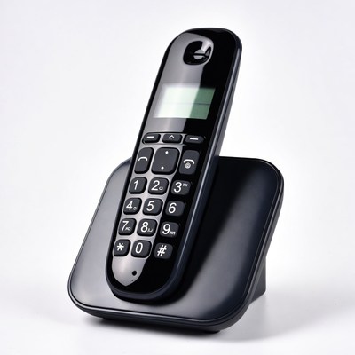 Black Cordless Phone on Base