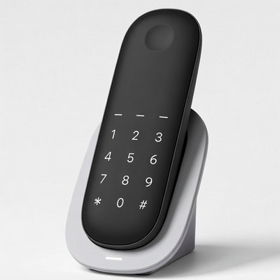 Black Cordless Phone on Charging Stand