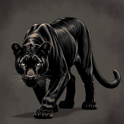 Black Panther Prowl Illustration