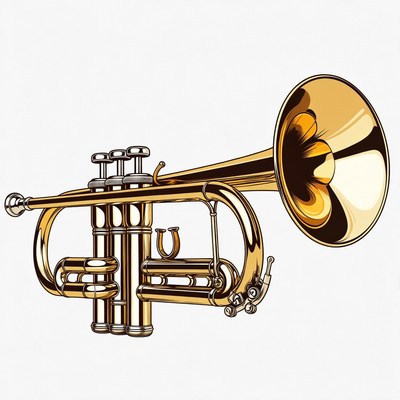 Golden Trumpet Illustration