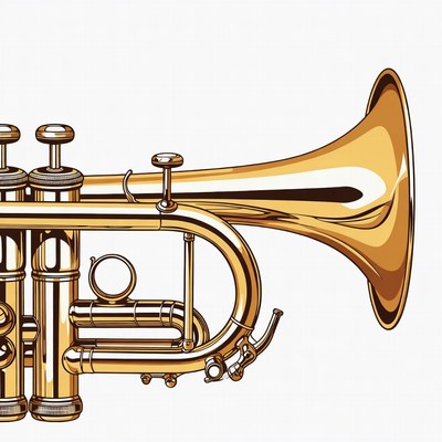 Golden Trumpet Illustration
