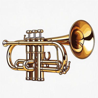 Golden Trumpet Illustration