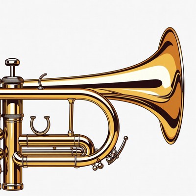 Golden Trumpet Illustration