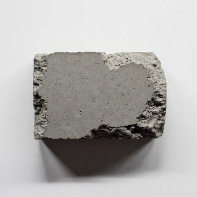 Rough Concrete Block Isolated
