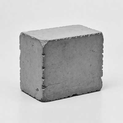 Rough Concrete Block Isolated