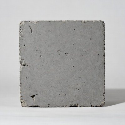 Gray Concrete Block Isolated