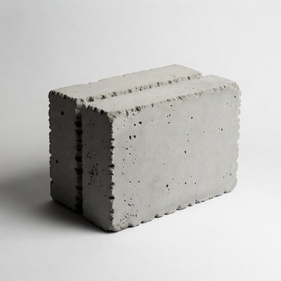 Two stacked concrete blocks