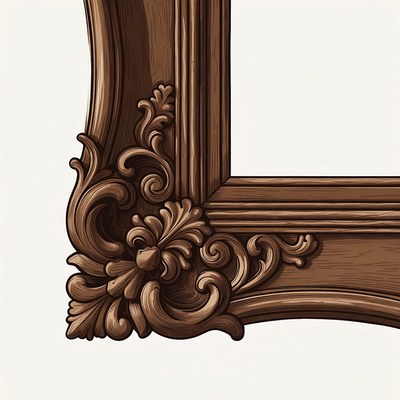 Ornate Wooden Picture Frame Corner