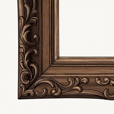 Ornate Wooden Picture Frame