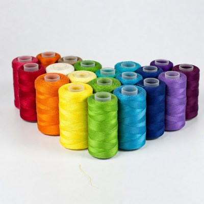 Colorful Thread Spools in Heart Shape
