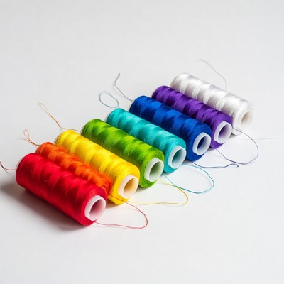 Rainbow Spools of Thread