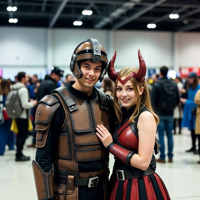 Cosplay Couple as War Machine and Scarlet Witch