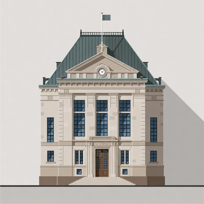 Grand Beaux-Arts Building Illustration