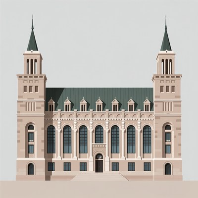 Gothic Cathedral Illustration