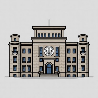 Interpol Headquarters Building Illustration