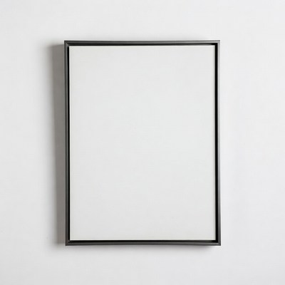 Black Framed Blank Poster on White Wall