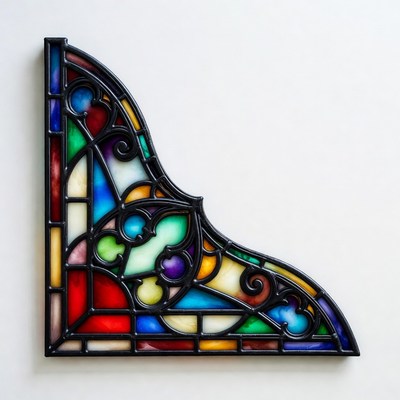 Colorful Stained Glass Corner Design