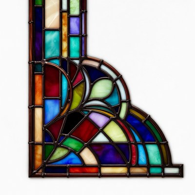 Colorful Stained Glass Window Corner