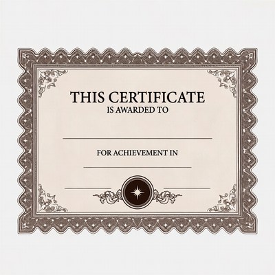 Blank Achievement Certificate Template