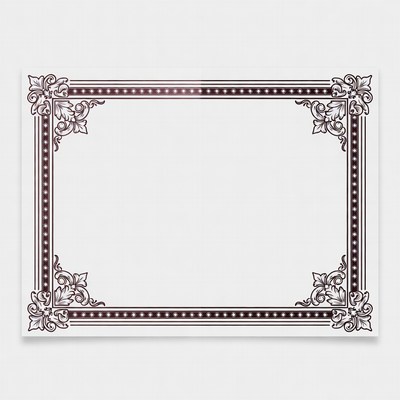 Ornate Blank Certificate Frame