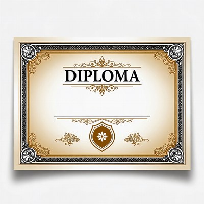 Elegant Gold Diploma Certificate Template