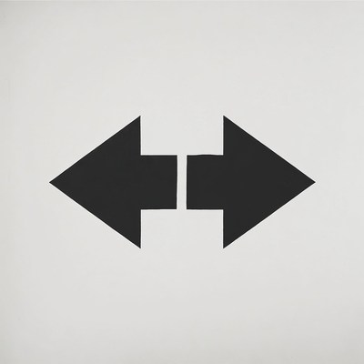 Black bidirectional arrows icon