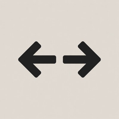 Black Left Right Arrows Icon