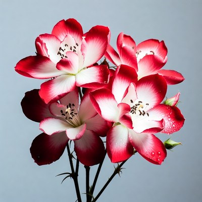 Red and White Gerbera Daisies Bouquet