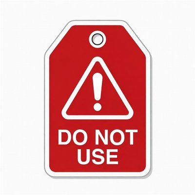 Red Do Not Use Tag